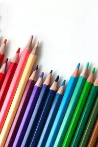 Color pencils to represent assessment